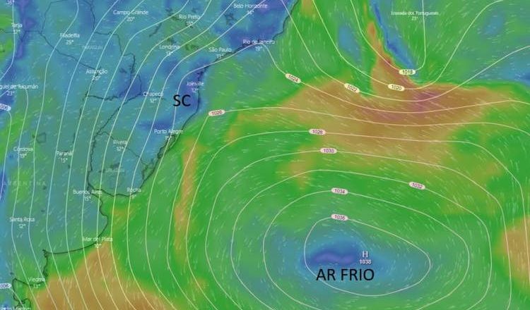 Um bloqueio atmosférico traz gradativa elevação da temperatura em SC