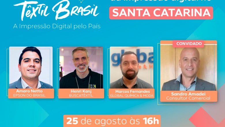 Live debate mercado da impressão digital têxtil em Santa Catarina