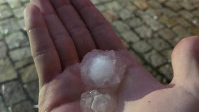 Temporal com granizo atinge cidades de SC; veja imagens