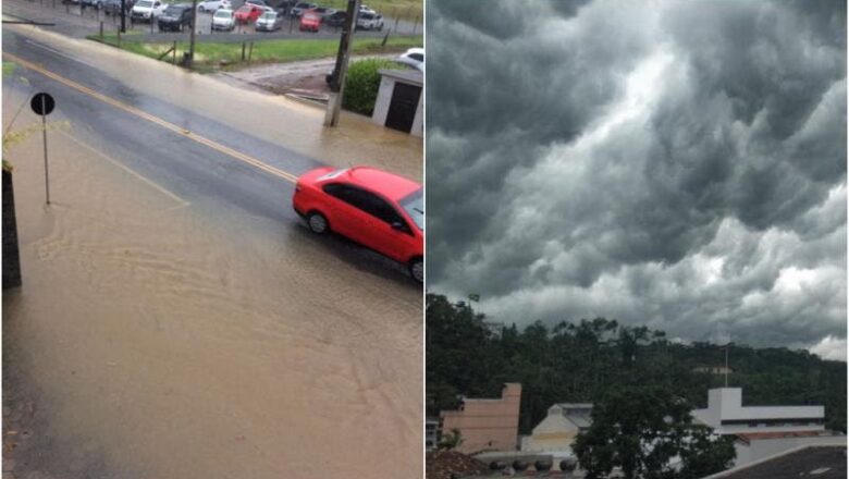 Temporal alaga casas em Blumenau e região e assusta moradores
