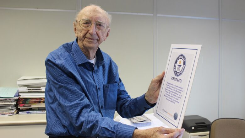 Brusquense Walter Orthmann bate seu próprio recorde no Guinness World Records