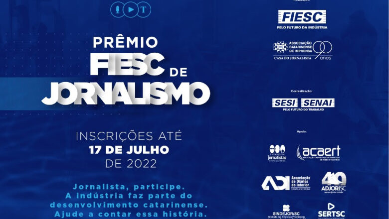 Prêmio FIESC de Jornalismo 2022 supera R$ 100 mil em premiação
