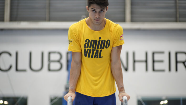 Em boa fase, Arthur Nory e Caio Souza do Time Ajinomoto chegam otimistas para o Mundial de Liverpool de ginástica artística