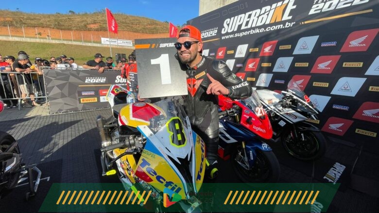 Piloto Ibiramense Vanderlei Pinho, busca manter a liderança na SuperBike Brasil de Motovelocidade