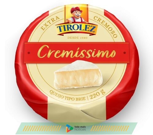 Brie Cremíssimo Tirolez é opção para consumidor que aprecia o queijo com textura extracremosa