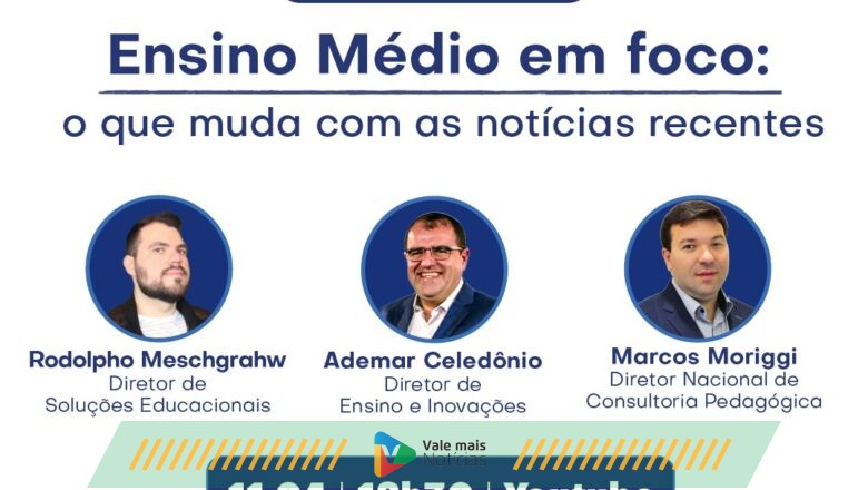 SAS Plataforma de Educação promove live especial sobre as novas mudanças no Ensino Médio
