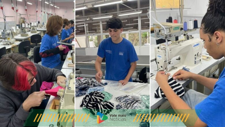 Estudantes do SENAI Blumenau produzem mil toucas e turbantes para mulheres que enfrentam o câncer de mama