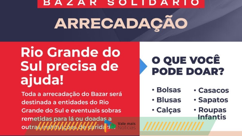 Empresa blumenauense realiza Bazar Solidário para ajudar o Rio Grande do Sul