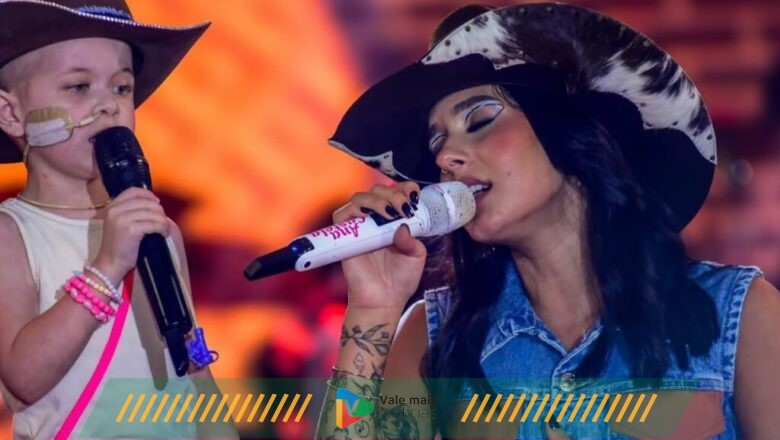 Menina que está em tratamento contra o câncer tem encontro inesquecível com Ana Castela em Blumenau