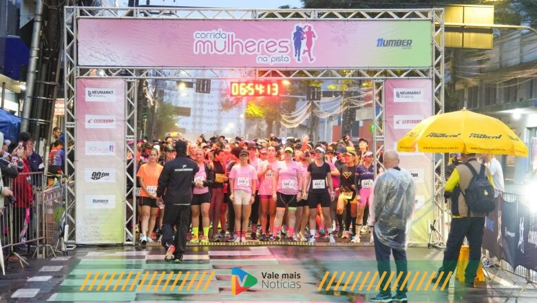 Inscritas na Corrida Mulheres na Pista devem retirar kits neste sábado no Neumarkt Shopping