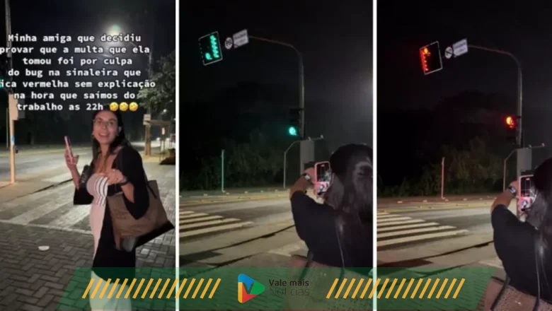 Falha de segundos em semáforo de Blumenau faz motorista tomar multa por “furar o vermelho”