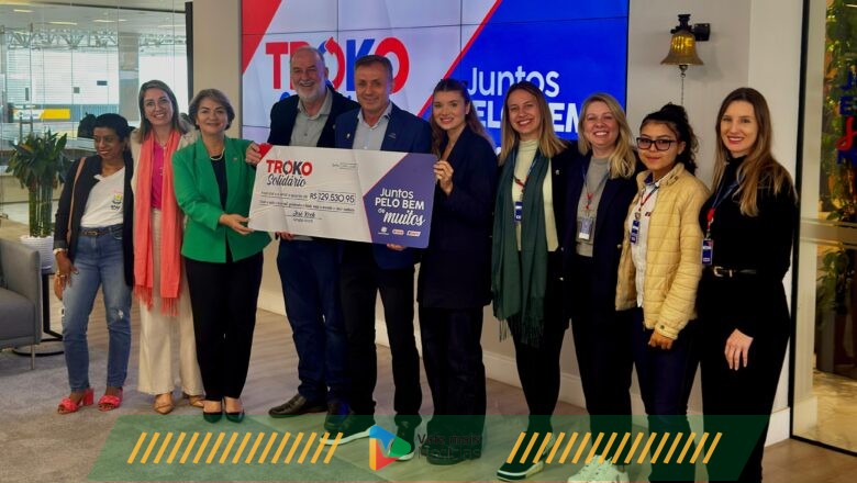 Grupo Koch realiza segundo repasse de 2025 do projeto Troko Solidário em parceria com a FEAPAES-SC