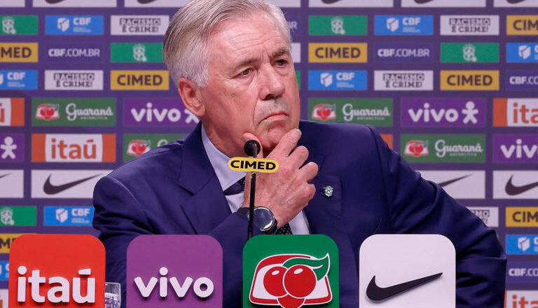 Ancelotti encara primeiros cortes na Seleção Brasileira