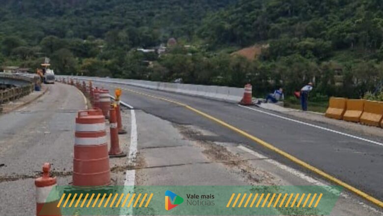 Trecho da BR-470 em SC é liberado na reta final das obras de recuperação de ponte